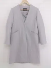 ◇ Simplicite シンプリシテェ 長袖 ノーカラー コート サイズ M グレー レディース P  【1302020001227】