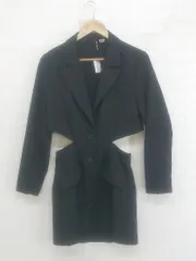 ◇ DIVIDED H＆M バックオープン 長袖 ジャケット サイズ EUR36 USA4 ブラック レディース P  【1302020001159】