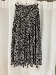 花柄 フレア ロング丈スカート 밴딩