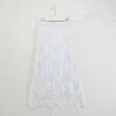 ◇ natural couture 総レース ロング ナロー スカート サイズF オフホワイト サックスブルー系 レディース P  【1302020010434】のサムネイル