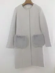 ◇ a.v.v standard アー ヴェ ヴェスタンダード ファーポケット 長袖 ノーカラー コート サイズ XS グレー レディース P  【1302030011032】