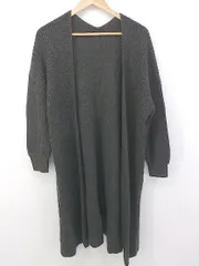 ◇ AMERICAN HOLIC ロング ニット カーディガン サイズF ブラック系 レディース E  【1302040002365】