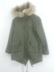 ◇ INGNI イング フェイクファー 長袖 モッズ コート サイズM カーキ レディース E  【1302030015993】