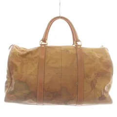 プリマクラッセ PRIMA CLASSE ボストンバッグ ハンド ショルダー 2WAY PVC レザー 地図柄 総柄 茶色 ブラウン /XZ ■GY1