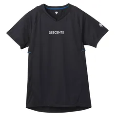 デサント DESCENTE 半袖バレーシャツ バレーボール 半袖Tシャツ (DV5SHT02U)、(BK00)ブラック