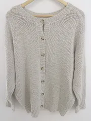 ◇ classical elf 前後2WAY オーバーサイズ ニット サイズM グレー レディース E  【1302040005076】