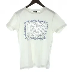 ディーゼル DIESEL Tシャツ S 白 ホワイト ロゴプリント ラウンドネック 半袖 /KW ■GY99