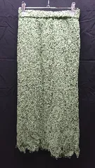◇ le coeur blanc ルクールブランク ウエストゴム レース ロング 台形 スカート サイズ36 グリーン レディース E  【1302060014300】