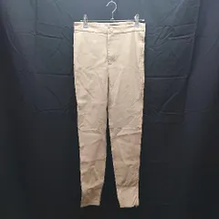 ◇ ZARA ザラ 裾ファスナー レザー系 スキニーパンツ サイズS ベージュ レディース E  【1302060014010】