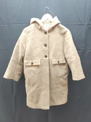 ◇ ADAM ET ROPE アダムエロぺ フーディー 無地 長袖 コート サイズ38 ベージュ レディース E  【1302060015161】