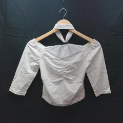 ◇ EMODA エモダ オフショルダー チョーカー付き 七分丈 カットソー サイズF ホワイト レディース E  【1302060014966】