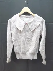 ◇ SIMPLICITE シンプリシテェ ビックカラー リブ 長袖 ニット セーター 表記なし ピンク レディース E  【1302060015499】