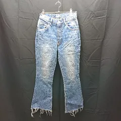 ◇ SLY　JEANS ダメージ加工　ウォッシュ加工　シンプル デニムパンツ サイズ24 ブルー系 レディース E  【1302060018162】