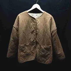 ◇ MEETING CICI Vネック　ボタン　ボア　長袖 ジャケット サイズM ブラウン系 レディース E  【1302060019510】