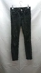 ◇ ZARA ザラ ダメージ加工　ストレッチ　シンプル デニムパンツ サイズ4 グレー系 レディース E  【1302060021421】