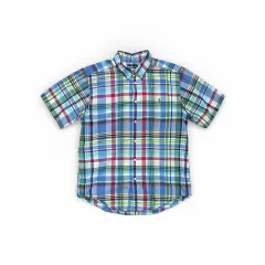 新品 ポロ ラルフローレン CHECK パータン 半袖 シャツ (M/95)