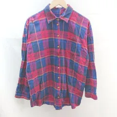 ◇ Ungrid チェック柄　胸ポケット　起毛　ボタン 長袖 シャツ 表記なし レッド系 レディース E  【1302060023364】