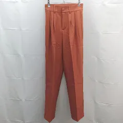 ◇ 美品 me+em select ﾐｰﾑｾﾚｸﾄ 2タック ハイウェスト スラックス パンツ Mサイズ テラコッタ レンガ レディース E  【1302060028956】