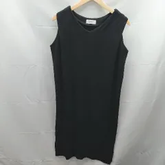 ◇ SIMPLICIT’E ニット ロング丈 ノースリーブ ストレッチ - ミモレ ワンピース サイズ表記無し ブラック レディース E  【1302060028512】