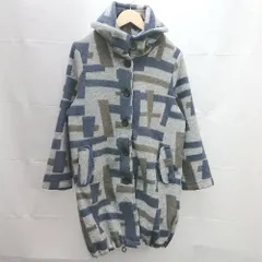 ◇ V・I・A・N・T・E ｳﾞｨｱﾝﾃ 総柄 ウール風 長袖 コート ジャケット フリーサイズ グレー系 マルチカラー レディース E  【1302060030645】