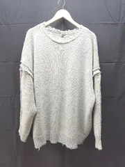 ◇ W.W.G 3way 袖取り外し可 ニット ダメージ加工 長袖 セーター サイズF グリーン系 レディース E  【1302060030393】