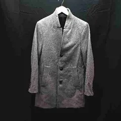 ◇ H&M ｴｲﾁｱﾝﾄﾞｴﾑ ウール ブレンド スタンドカラー ウェルトポケット 長袖 コート ジャケット EUR46 ライトグレー メンズ E  【1302060029687】