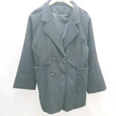 ◇ 美品 JUNOAH ｼﾞｭﾉｱ ラグラン ショート丈 長袖 ピーコート ジャケト XLサイズ ネイビー レディース E  【1302060029342】