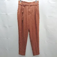 ◇ UNITED ARROWS GREEN LABEL RELAXING ハイウェスト 2タック テーパード パンツ 36サイズ テラコッタ レディース E  【1302060029205】