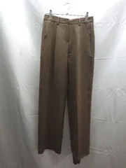 ◇ me+em select ﾐｰﾑｾﾚｸﾄ １タック センタープレス スラックス パンツ Mサイズ ブラウン モカ レディース E  【1302060031505】