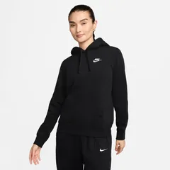 NIKE(ナイキ) ナイキ ウィメンズ NSW クラブ STD フリース PO L/S フーディ ウェア スウェットシャツ DQ5794、(010)ブラック