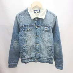 ◇ Nylaus ナイラス 裏ボア 防寒 デニム 長袖 ジャケット ブルゾン サイズS ブルー メンズ E  【1302060032878】