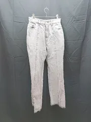 ◇ PAGEBOY ページボーイ デニム 裾フリンジ カジュアル フレア ジーンズ パンツ サイズ26M グレー レディース E  【1302060035350】