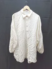 ◇ JEANASIS ジーナシス シンプル オーバーシルエット 綺麗め 長袖 シャツ ブラウス サイズF オフホワイト レディース E  【1302060035329】