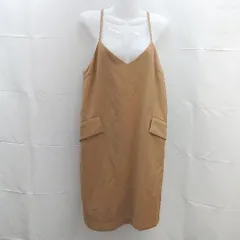 ◇ anatelier アナトリエ Vネック フェイクポケット キャミソール ひざ丈 ワンピース サイズ36 ブラウン レディース E  【1302060036586】のサムネイル