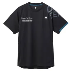 デサント DESCENTE 半袖バレーシャツ バレーボール 半袖Tシャツ (DV5SHT03U)、(BK00)ブラック