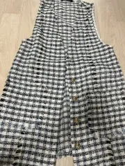 ザラ ツイード チェック ベスト ベスト ジャケット