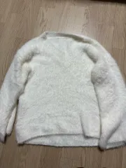 白ファー アンゴラ ニット 出品