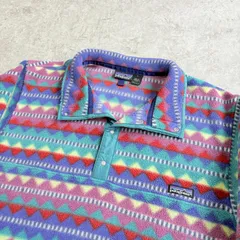 90s 1998年 USA製 patagonia Synchilla Snap T Pullover 【 purple pattern 】 パタゴニア シンチラ スナップT プルオーバー フリース【 パープル 総柄 】