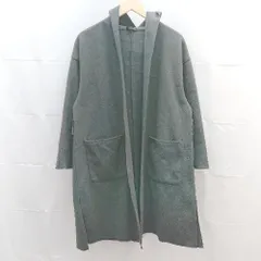 ◇ Ranan ラナン フード フーディ 無地 ポリエステル 長袖 コート ジャケット サイズL グレー レディース メンズ E  【1302060038382】