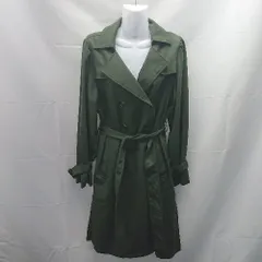 ◇ ARCHIVES ダブルボタン　シンプル　無地　袖調節 長袖 コート サイズM グリーン系 レディース E  【1302060040774】