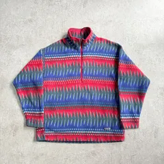 90s 1996年 USA製 patagonia Synchilla Half zip Pullover 【 minehaha 】 パタゴニア シンチラ ハーフジップ プルオーバー フリース  【 ミネハハ 総柄 】