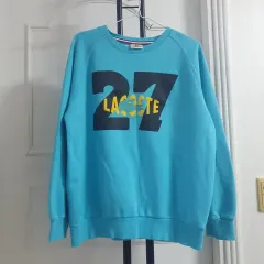 LACOSTE ラコステ 裏起毛パーカー ブルー レディース 77