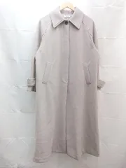 ◇ INGNI ｲﾝｸﾞ クルーネック ウール風 無地 シンプル 長袖 ロング コート ジャケット Mサイズ ラベンダー レディース E  【1303020013227】のサムネイル