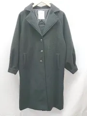 ◇ notch. ノッチ 無地 ビックシルエット 長袖 チェスターコート サイズM ブラック レディース E  【1303020010646】