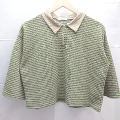 ◇ CLASSICALELF クラシカルエルフ ハーフジップ 総柄 七分丈 トップス サイズM グリーン レディース E  【1303020009602】のサムネイル