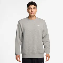 NIKE(ナイキ) ナイキ クラブ BB クルー L/S トップ スポーツスタイル ウェア スウェットシャツ FN3887、(063)ダークグレーヘザー
