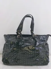 ◇ MACKINTOSH PHILOSOPHY 総柄 ハンド トート バッグ ブラック オフホワイト系 レディース E  【1303140019680】