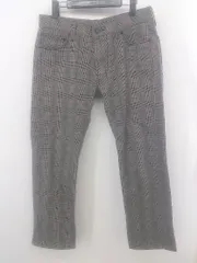 ◇ BACK NUMBER バックナンバー チェック ストレッチ パンツ サイズ32(81cm) グレー系 メンズ E  【1303140005201】のサムネイル