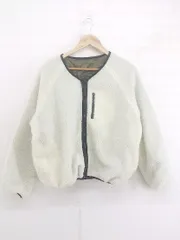 ◇ Ifuru イフル リバーシブル ボア 長袖 ブルゾン ジャンパー サイズF カーキ系 ホワイト レディース E  【1303140001814】のサムネイル