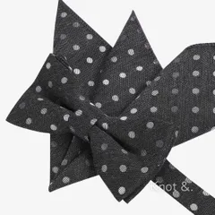 蝶ネクタイ グレイ 2点セット ドット柄 前撮り メンズ スーツ タキシード フォーマル カジュアル デニム×おしゃれ 小物 ネクタイ ボウタイ ワンタッチ 簡単着脱  結婚式 入学式 披露宴 撮影 プレゼント パーティー 色選択 ネイビー レッド